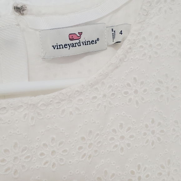 Vineyard Vines White Allamanda Eyelet Sleeveless Dress - Picture 4 of 4